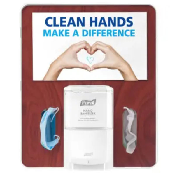 PURELL MESSENGER Floor Stand Hygiene Bracket - White with Maple
