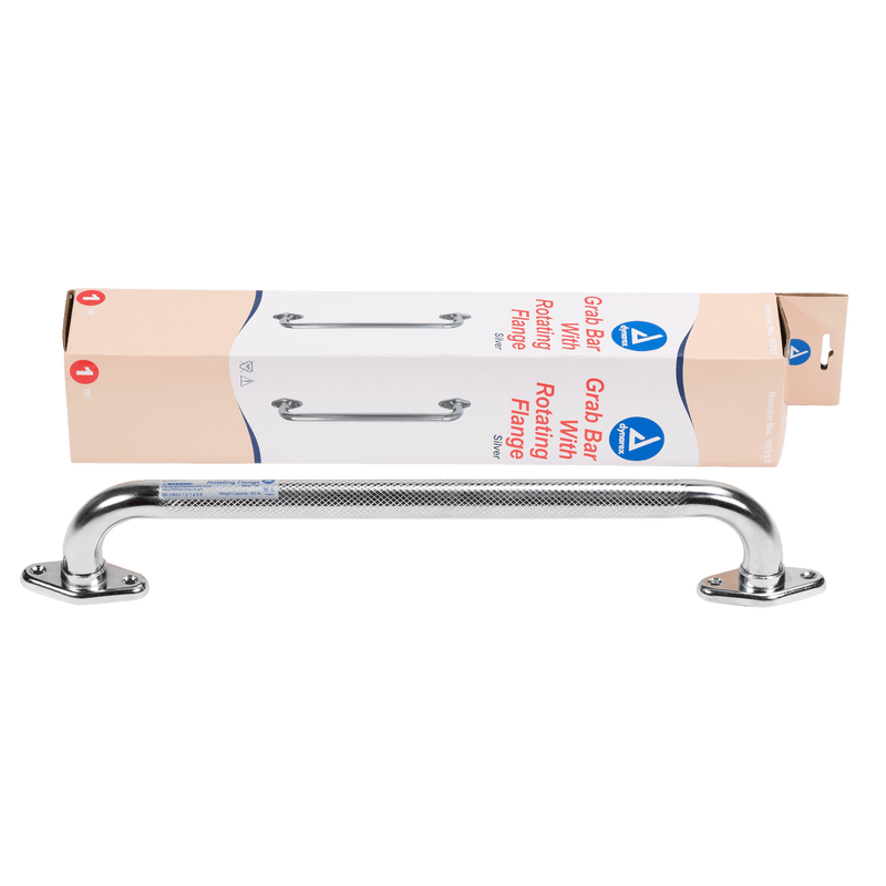 Dynarex Rotating Flange Knurled Grab Bar  18", 3 Count