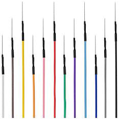 Rhythmlink Disposable Single 13 mm Subdermal Needle Electrode (24/Box)  2.5 m Lead Length - 12-Color Group