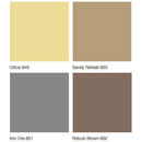 Swatches showing Chartreuse, Sandy Fern, Iced Olive, Pecan Stone
