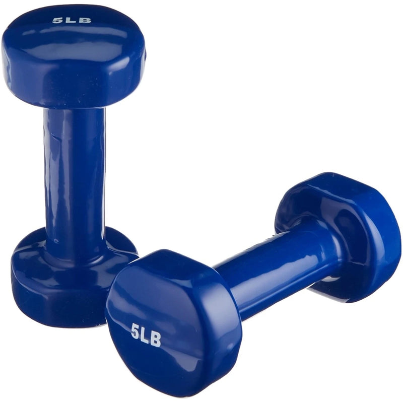 Sammons Preston Vinyl-Coated Iron Dumbbell - 5 lb