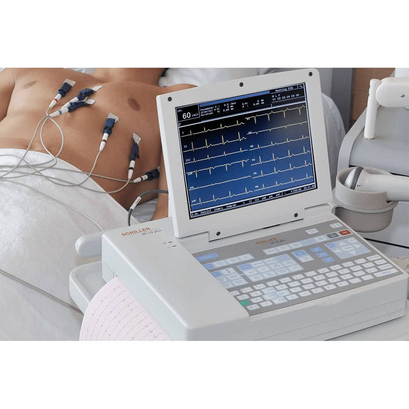 Schiller Cardiovit AT-10 Plus ECG Machine in use