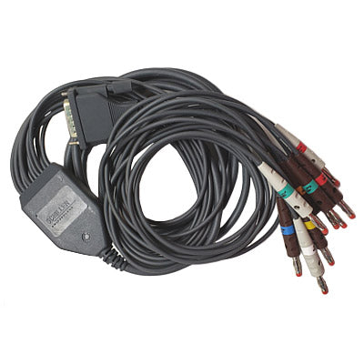Schiller MS-2010/MS-2015 10-Lead Patient Cable  Banana Plug Style - 6.6' (2 m)