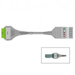 Schiller MS-2010/MS-2015 10-Lead Patient Cable - Clip Style