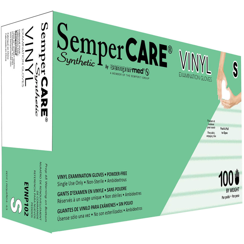 Sempermed SemperCare Synthetic Vinyl Exam Gloves - Small