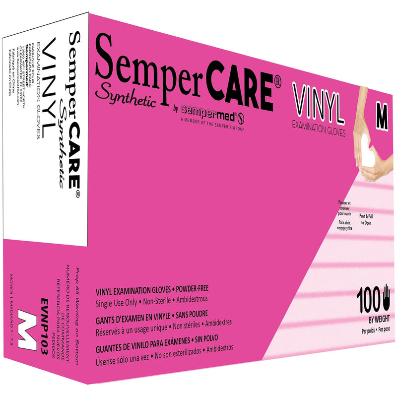 Sempermed SemperCare Synthetic Vinyl Exam Gloves (1000/Case) 