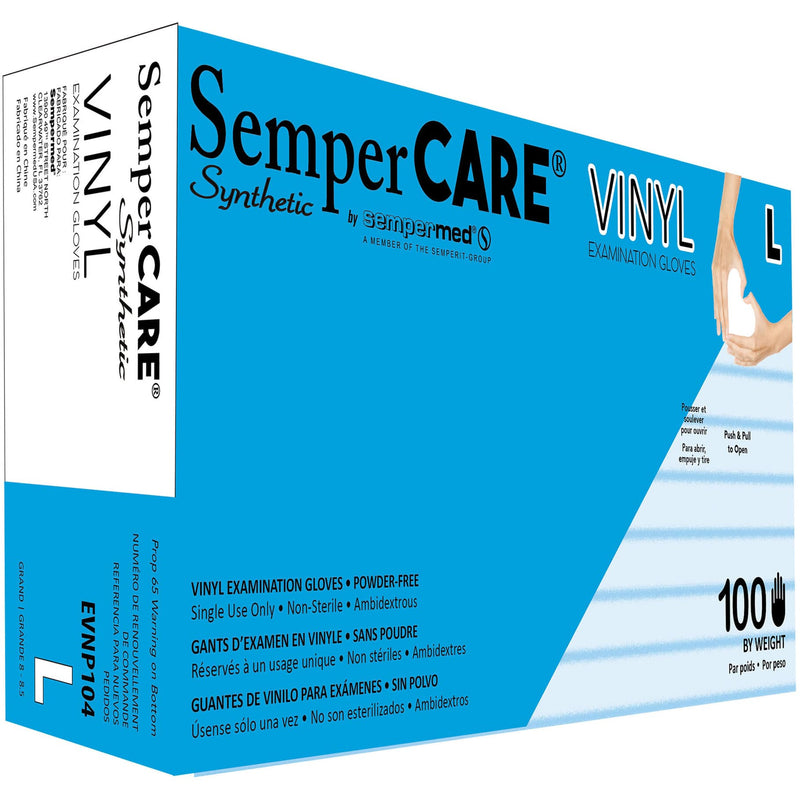 Sempermed SemperCare Synthetic Vinyl Exam Gloves - Large