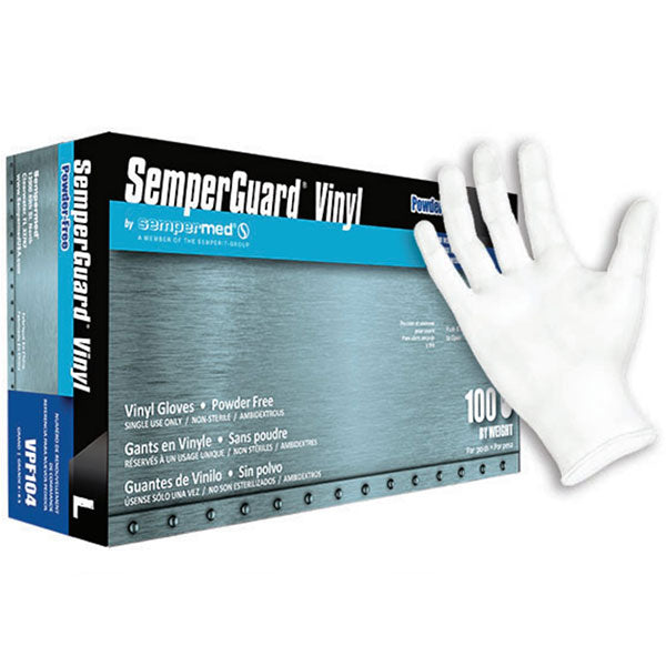 Sempermed SemperGuard Powder-Free Vinyl Industrial Gloves (10 Boxes/Case) 