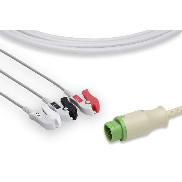 Siemens One Piece ECG Cable  3 Leads Clip