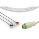 Siemens One Piece ECG Cable  3 Leads Snap