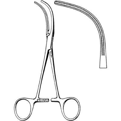 Sklar Cardiovascular DeBakey Atraumatic Full Curve Forceps