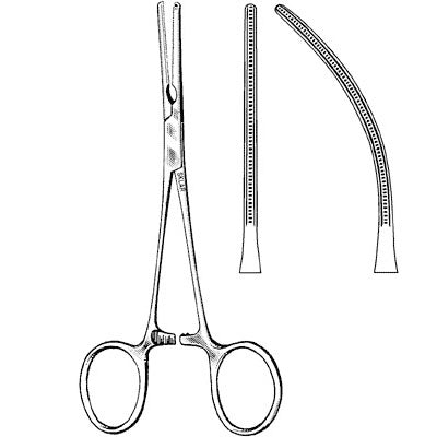 Sklar Cardiovascular DeBakey Atraumatic Vascular Tissue Forceps Ring Handle Bulldog  5" Ring Handle Bulldog Straight