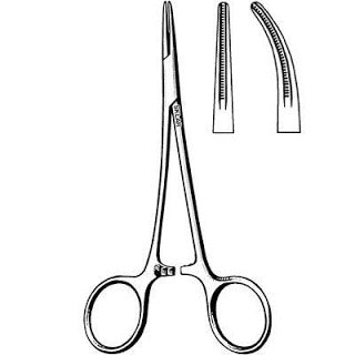 Sklar Cardiovascular DeBakey Halsted Mosquito Forceps  5-inch DeBakey Halsted Mosquito Forceps Curved
