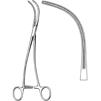 Sklar Cardiovascular DeBakey Vascular Clamp  6.25-inch Vascular Clamp Curved