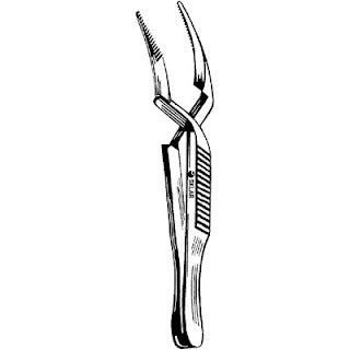 Sklar Cardiovascular Diethrich Bulldog Clamp  20-mm, Angled Diethrich Bulldog Clamp