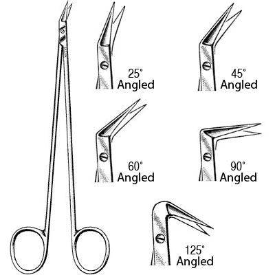 Sklar Cardiovascular Diethrich Coronary Scissors  25-Degree Angle, 7-inch Diethrich Coronary Scissor