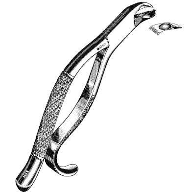 Sklar Woodward Extracting Forceps #3F - With Hook Handle