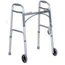 Adult Two Button Folding Walker 5inch Wheels