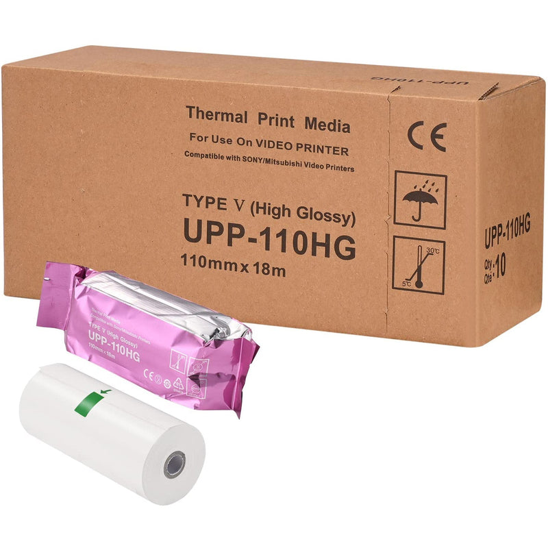 Sony UPP-110HG High Glossy Thermal Print Media (10 Rolls/Case)  Original (Sony Brand)