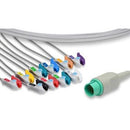 Spacelabs One Piece EKG Cable  17-Pin Connector (10 Leads Snap)