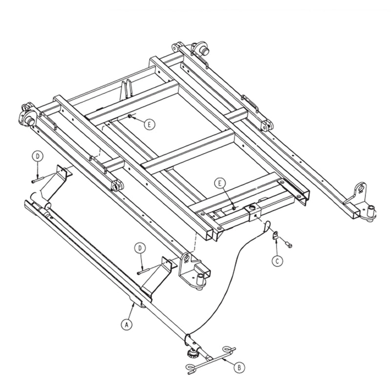 Stryker 5050/5051 Stretcher Chair IV Pole  Tethered