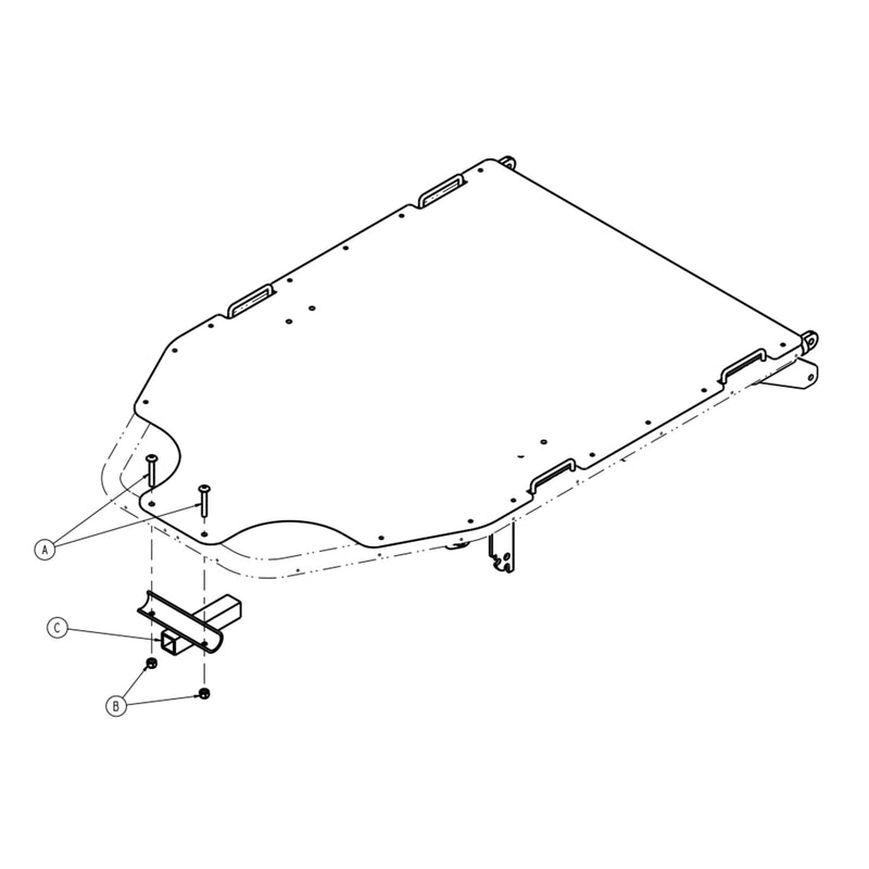 Stryker 5050/5051 Stretcher Chair Wrist Rest Mounting Bracket