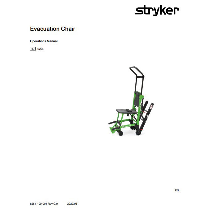 Stryker 6254 Evacuation Chair Operation and Maintenance Manual