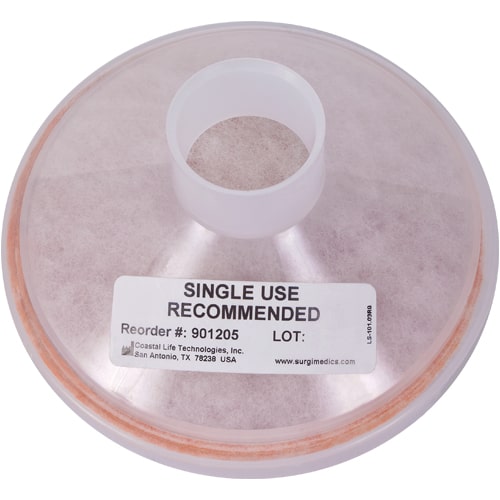 Surgimedics Surgifresh Smoke Protection-Plus Prefilter (10/Box)  1 1/3" Vacuum Hose Port
