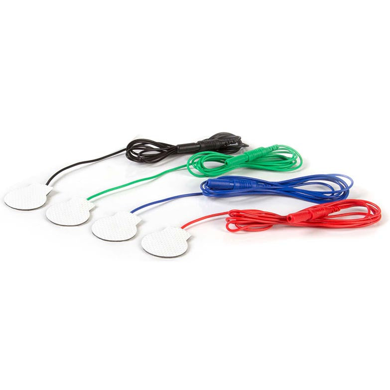 Technomed Disposable Adhesive EMG 4-Disk Surface Electrodes (10 Sets/Box)  2.5 m