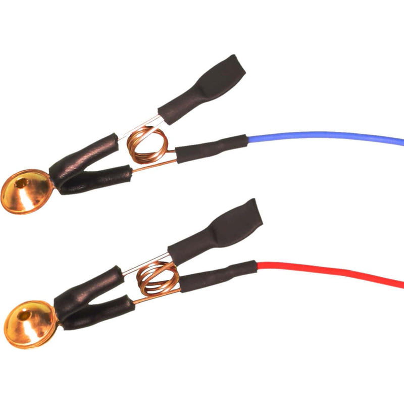 Technomed Ear Clip EEG Cup Electrodes (1 Pair)  Pediatric - Gold Plated - 1.0 m Wire