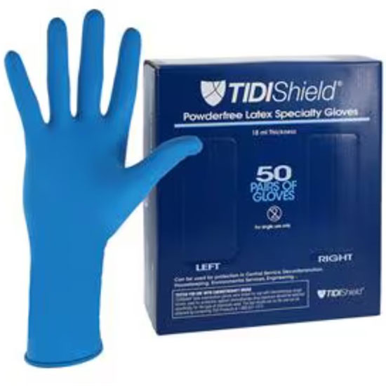 TIDI Blue Latex Gloves