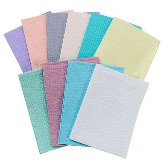 TIDI Choice Bibs and Towels  Medical Only - White - 13" x 18" - Waffle (500/Cas