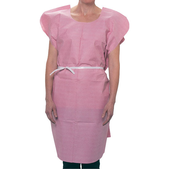 TIDI Choice Exam Gowns (50/Case)  Mauve - 30" x 42"