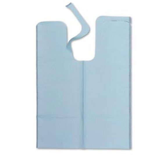 TIDI Everyday Adult Bibs  Blue - 18" x 25" - Chainless (250/Case)