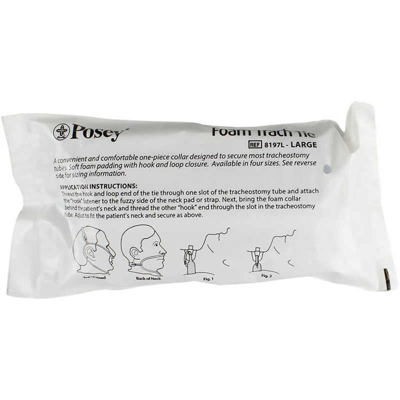TIDI Posey Foam Trach Ties (12/Pack)  Large