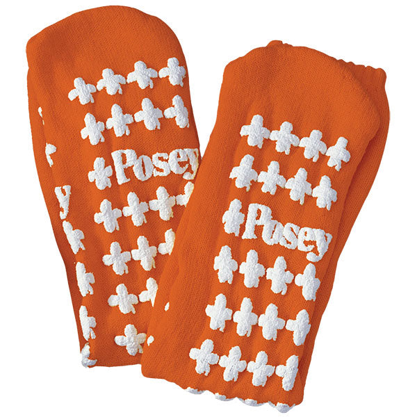TIDI Posey Non-Slip Socks  Large - Orange