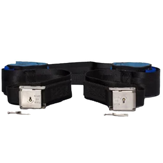 TIDI Posey Twice-As-Tough Locking Cuffs (1 Pair)  D-Ring Cuff (Single Strap with Lock); Regular/Blue