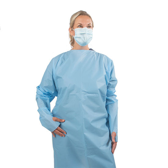 TIDI TIDIShield Gowns  AAMI Level 2 Certified - Blue (75/Case)