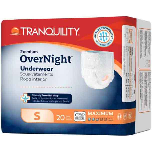 Tranquility Premium OverNight Disposable Absorbent Underwear - Small Box