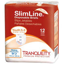 Tranquility SlimLine Original Disposable Briefs  Youth (16 to 22") (Case of 120)