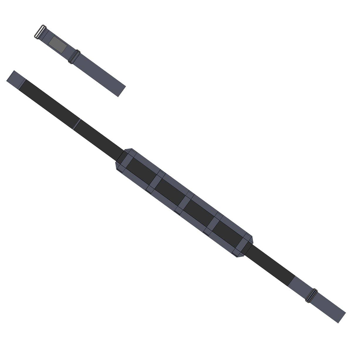 TransMotion Medical Lap Belt Assembly Velcro  Extra-Wide Torso 6"