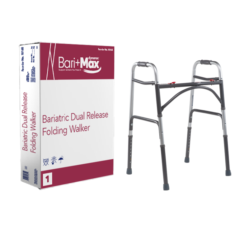 Dynarex Bariatric Dual Release Folding Walker  without wheels
