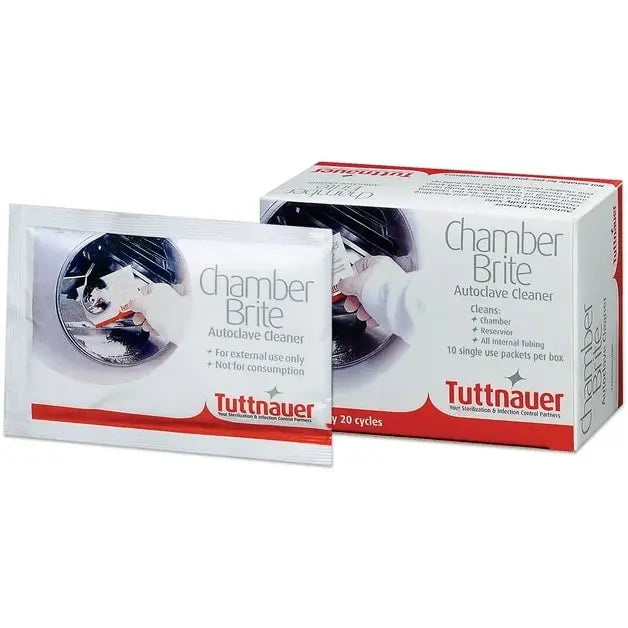Tuttnauer Chamber Brite Powdered Autoclave Cleaner  Case-120-Packets