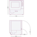 Tuttnauer TIVA2 Thermal High Disinfector Washer - Counter-Top dimensions