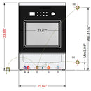 Tuttnauer TIVA8-MD High Thermal Disinfection Washer - Dimensions, Front