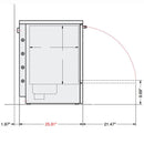 Tuttnauer TIVA8-MD High Thermal Disinfection Washer - Dimensions, Side