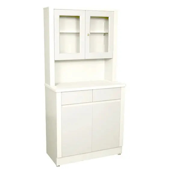 UMF Medical 6117 Modular Treatment Cabinet and Overhead Cabinet with Two Bottom Drawers and Doors