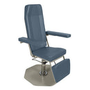 UMF Medical 8675 Phlebotomy Chair with Foot-Operated Pump  Fire Rated - Steel Blue