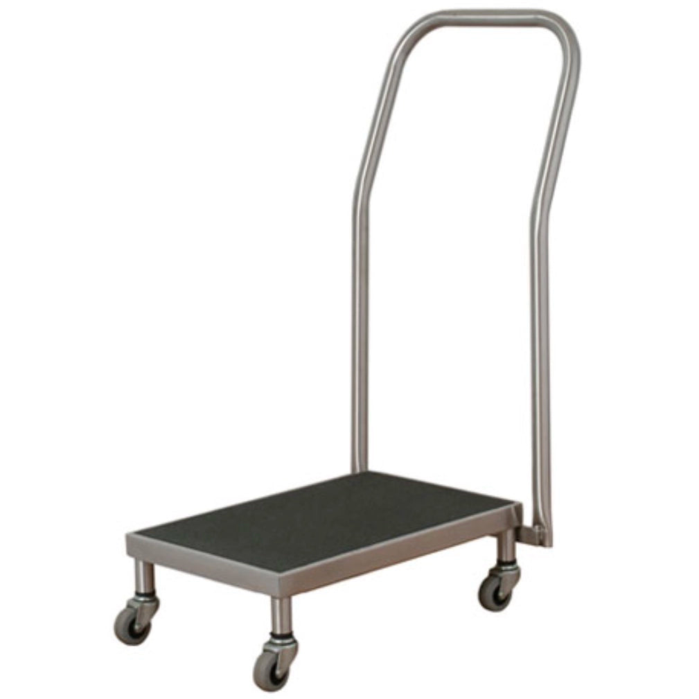 UMF Medical SS8381 Stainless Steel Foot Stool Transport Cart - SS8381