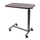 Dynarex Overbed Table Plastic  Mahogany